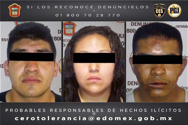 Detiene CES y PGJEM en Ecatepec a 3 presuntos asaltantes de transporte público