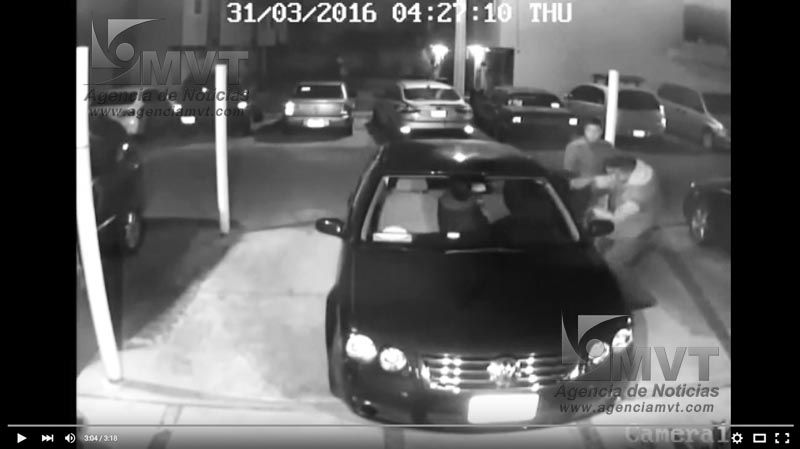 Captan en video a ladrones de autopartes en Toluca