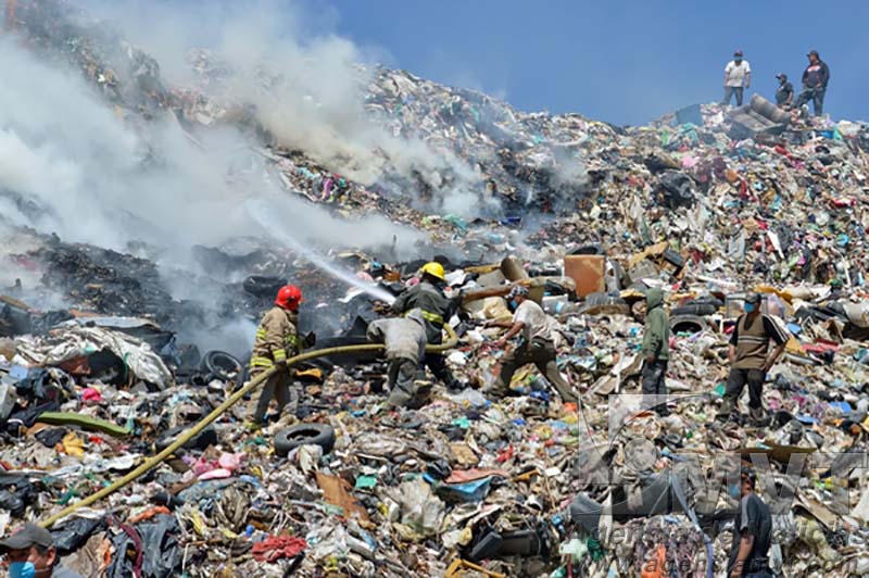 Se incendia basurero municipal en Tlalmanalco