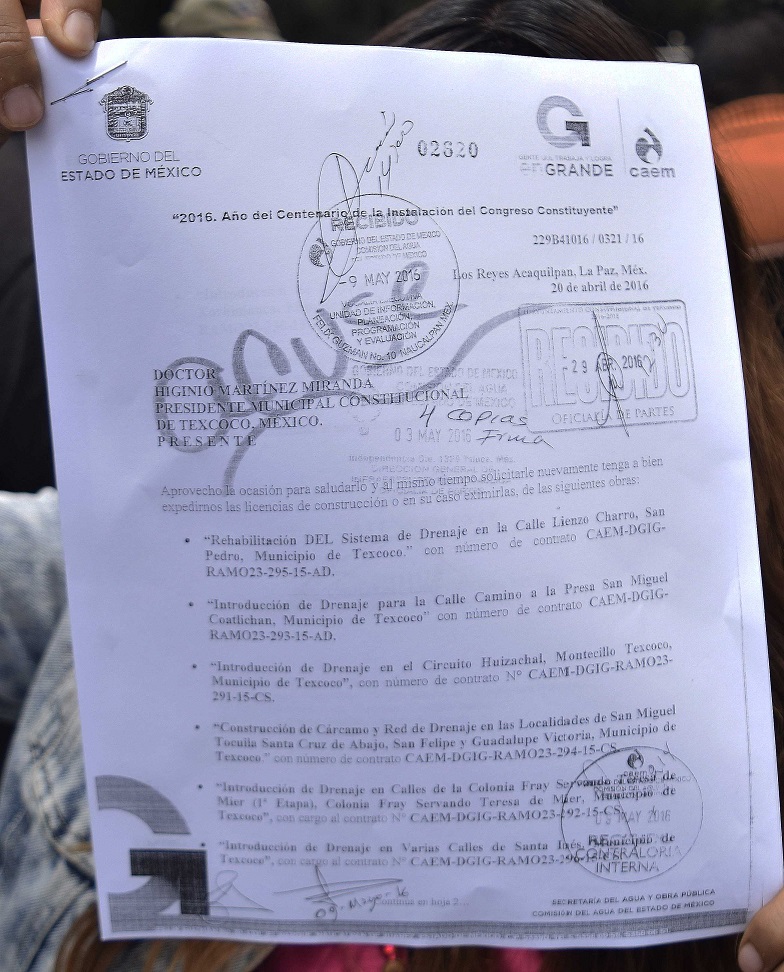 Ayuntamiento de Texcoco niega permisos para obra hidráulica estatal