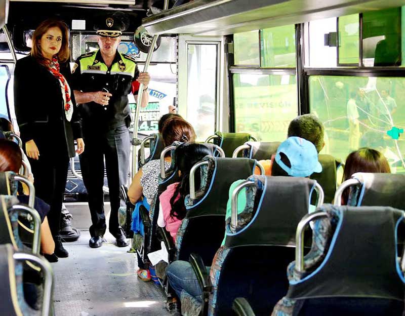 Supervisa Ana Lilia Herrera Plan de Transporte Estatal Seguro en Tepotzotlán