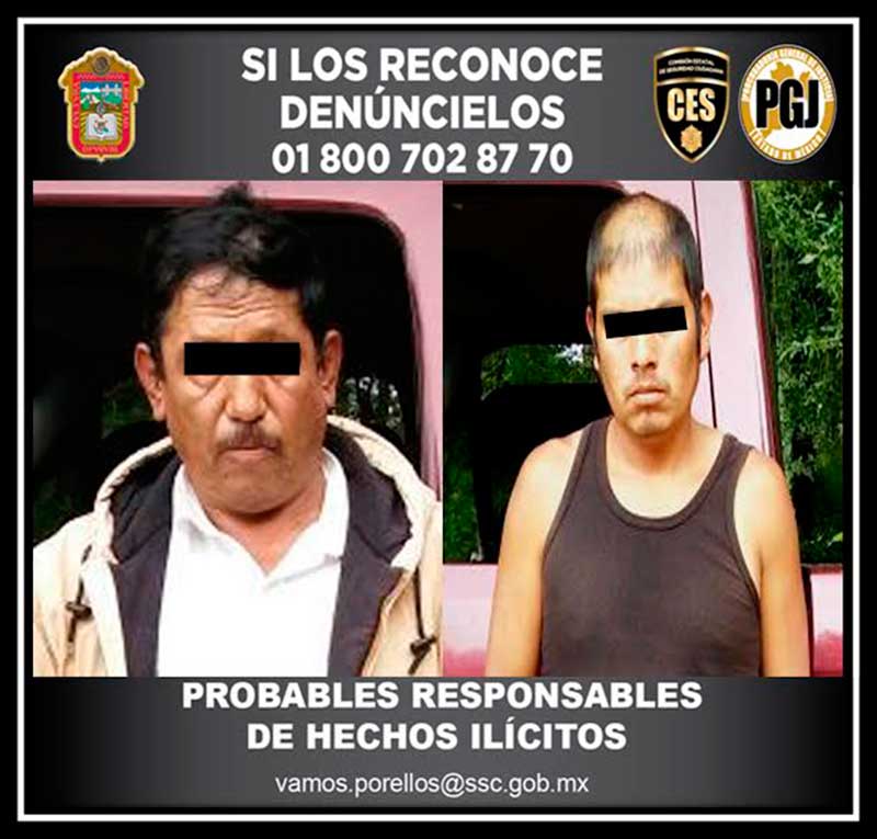 Atrapan a dos con drogas y armas en Almoloya de Alquisiras