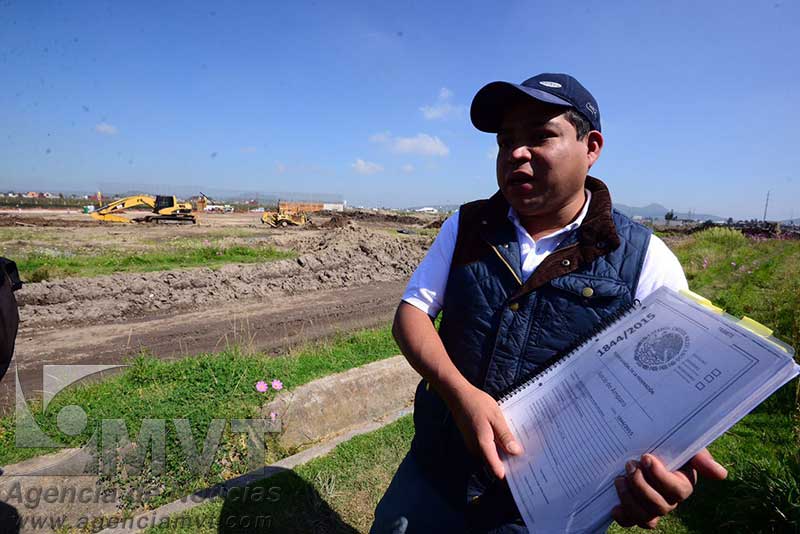 Denuncian despojo de terreno de la constructora del Tren Interurbano México-Toluca