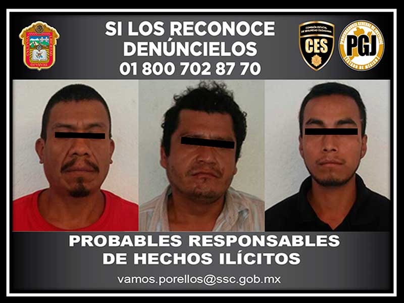 Atrapan a tres en Tejupilco que presuntamente transportaban drogas