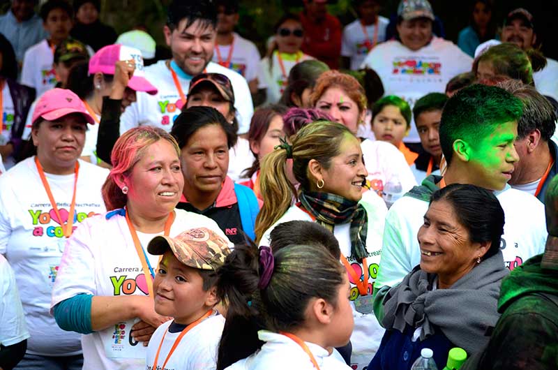 Habitantes de “Joco” compitieron en carrera de colores