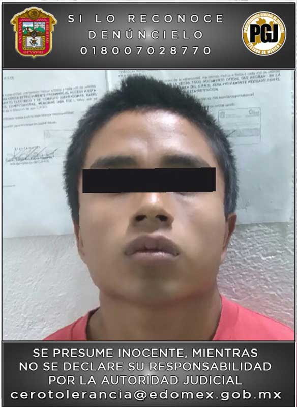 Capturan sujeto acusado de violación en Temascaltepec