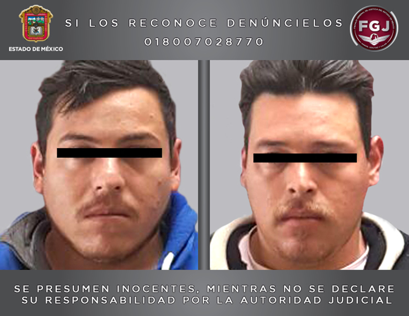 Detiene Fiscalía General Mexiquense a dos presuntos asaltantes