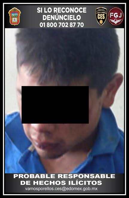 PRESUNTO RESPONSABLE ROBO ALMOLOYA