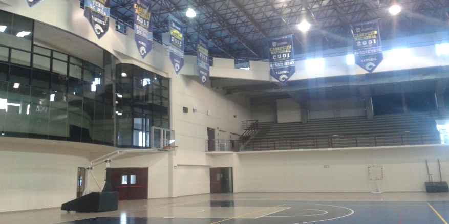 El básquetbol listo en el Campus Toluca del Tecnológico de Monterrey.
