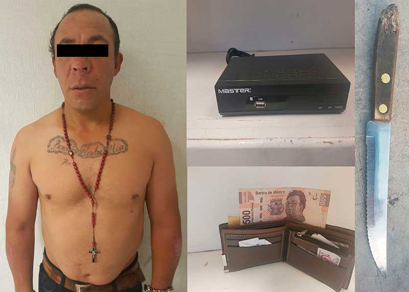 Aseguran a sujeto por robo con violencia en Chimalhuacán