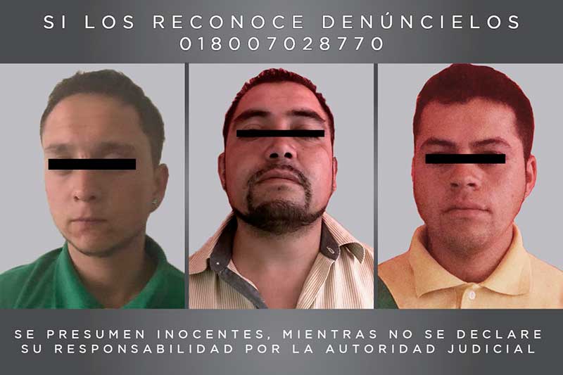 Atrapa Fiscalía a tres que presuntamente asaltaban en transporte público de Naucalpan