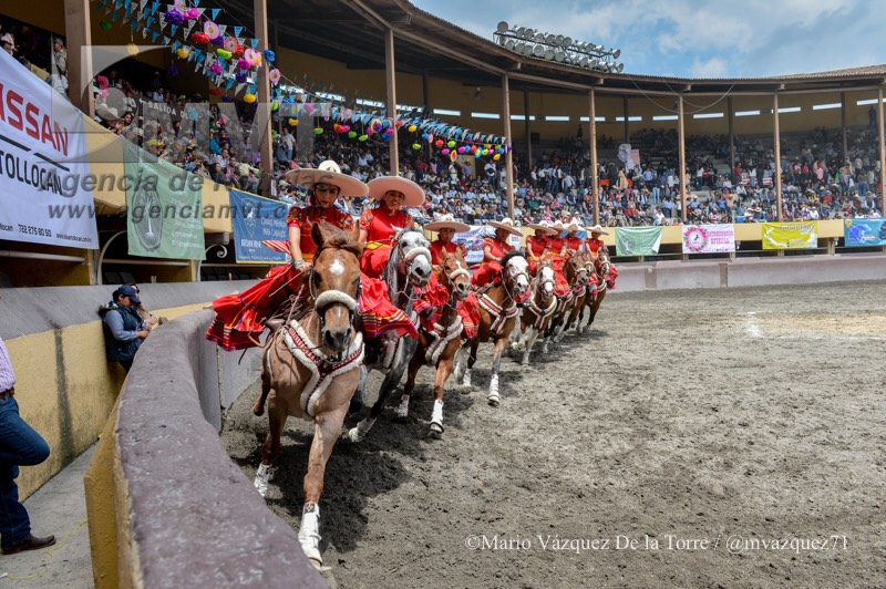 Belleza, gracia y dominio muestran en Feria de Escaramuzas Charras
