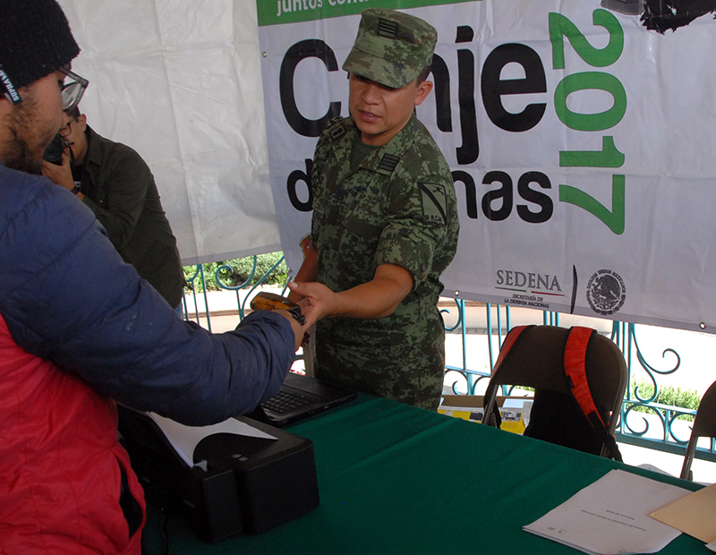 Más de 19 mil objetos bélicos se han destruido en el canje de armas 2017
