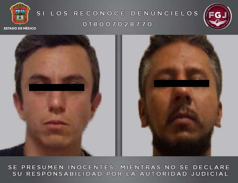 DETIENE FISCALIA MEXIQUENSE EN TEXCOCO A DOS PRESUNTOS DELINCUENTES