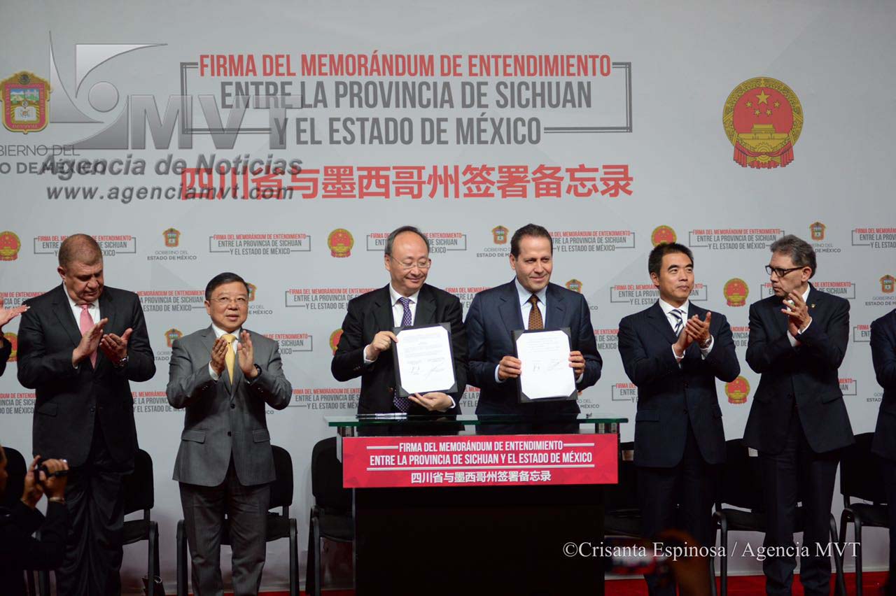 Afianzan relaciones diplomáticas entre el Estado de México y Provincia de Sichuan, China