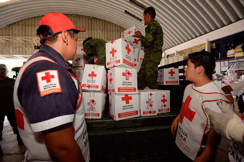 Distribuye Cruz Roja más de 160 toneladas de ayuda humanitaria a damnificados por sismos en Oaxaca