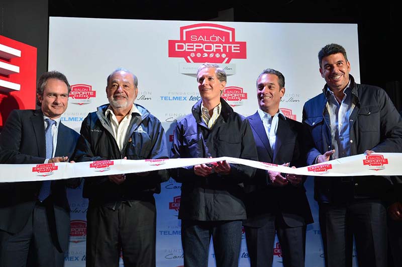 Inauguran Alfredo del Mazo y Carlos Slim Salón del Deporte en Cuatro Caminos
