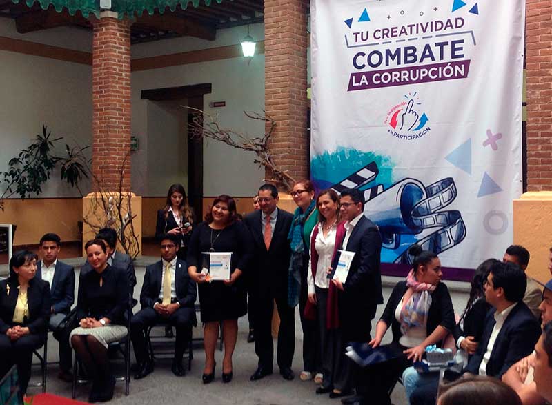 Manifiestan jóvenes su rechazo a la corrupción, con videos en concurso organizado por la LIX Legislatura local