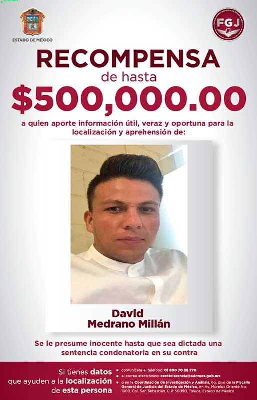 Ofrecen medio millón de pesos en recompensa por presunto asesino de familia en Tultepec