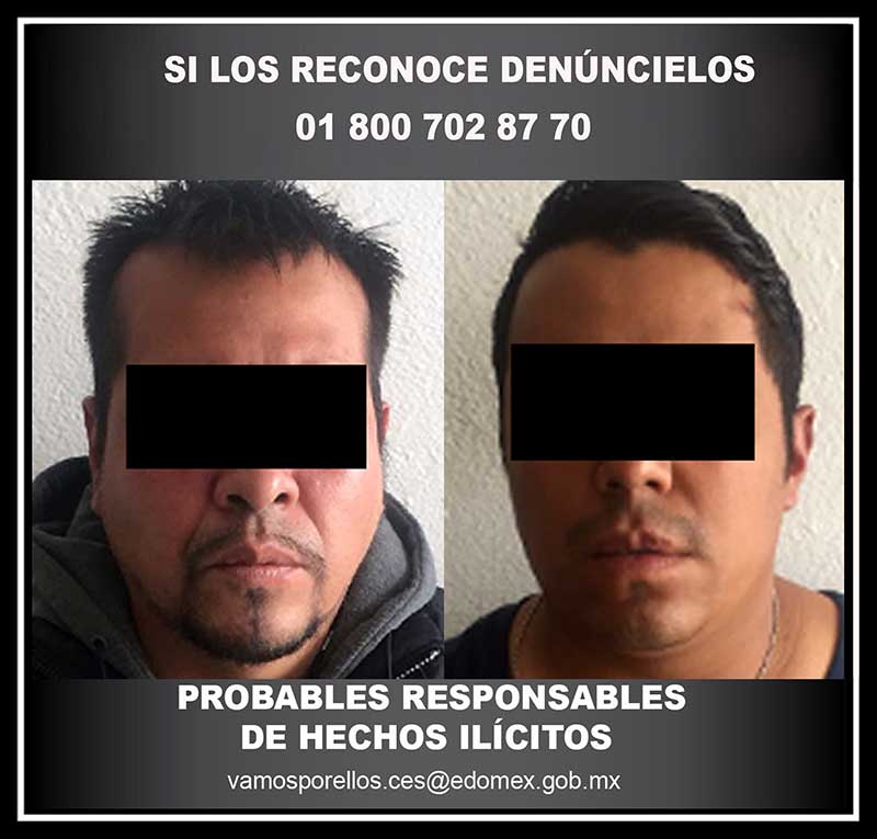 Atrapa policía estatal a dos por robo con violencia en Ixtapaluca