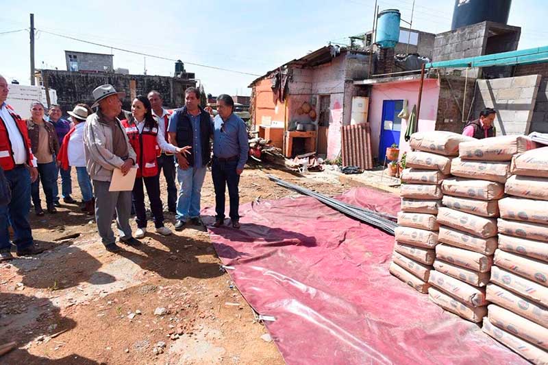 Intensifican entrega de materiales para reconstruir viviendas dañadas por sismos