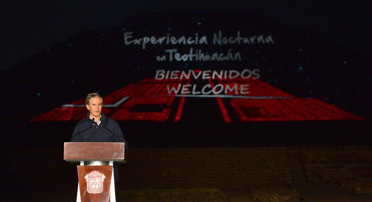 Da inicio Alfredo del Mazo a tercera temporada de la experiencia nocturna en Teotihuacán