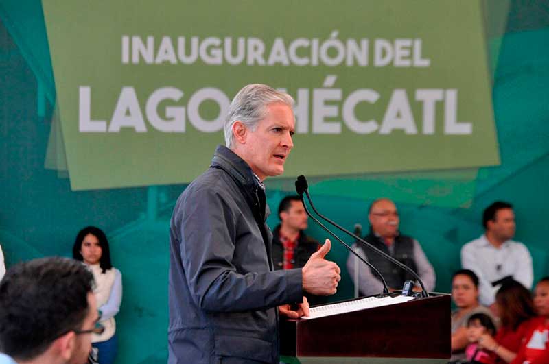 Rinde cuentas Alfredo del Mazo de lo realizado en tres meses