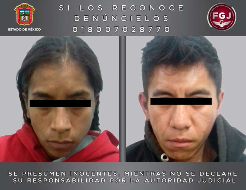 Aseguran hombre y mujer presuntamente involucrados en feminicidio en contra de menor de 4 años en Nezahualcóyotl