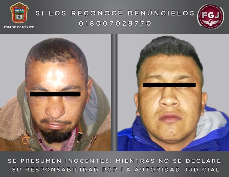 Detiene FGJEM a dos sujetos investigados por el delito de homicidio calificado