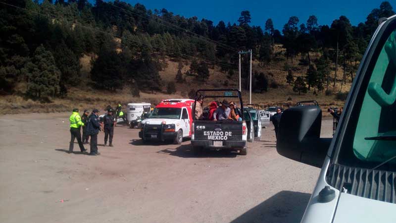 Localizan y rescatan a cuatro jóvenes reportados como extraviados en el Nevado de Toluca