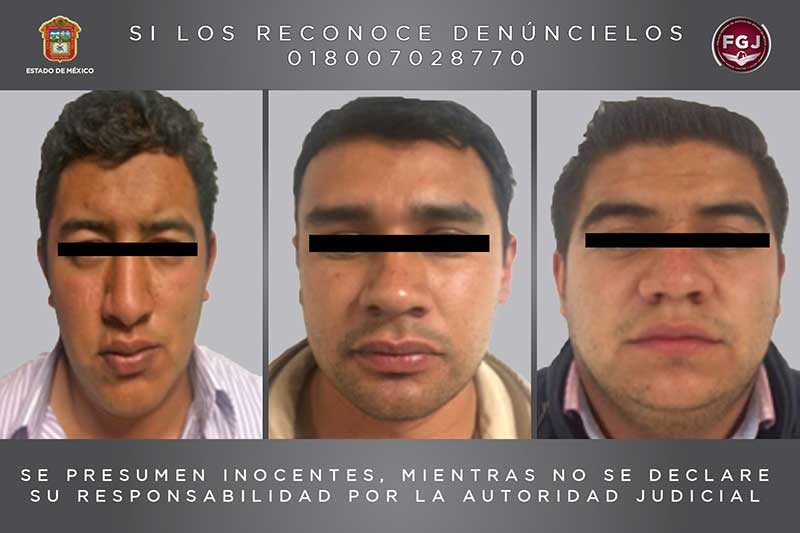 Caen tres presuntos extorsionadores en Zinacantepec