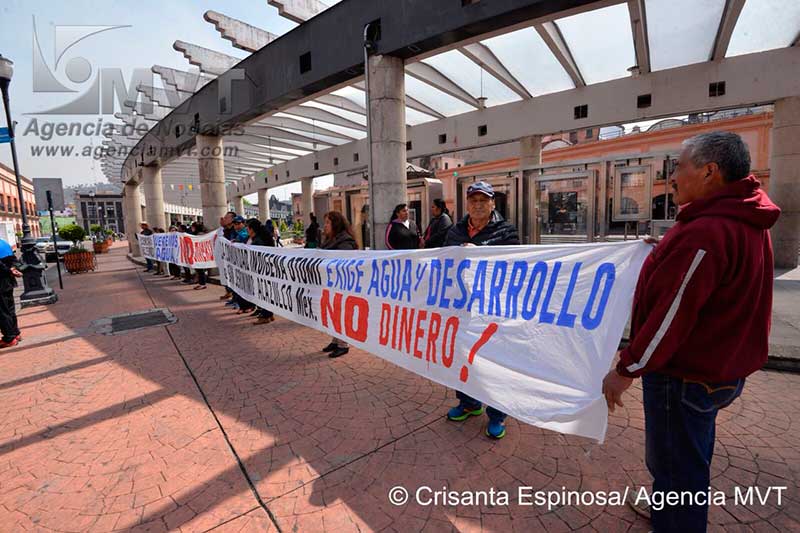 Comuneros de Acazulco aclaran a SCT que ellos no tienen detenidas las obras del Tren Interurbano, sino un juez