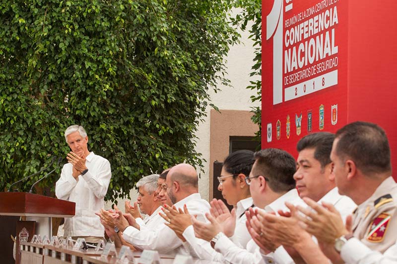 Realizan primera reunión de secretarios de seguridad pública de la zona centro del país