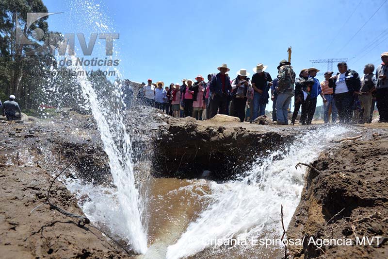 Denuncian comuneros de Acazulco falta de agua en la comunidad por obras del Tren Interurbano México-Toluca