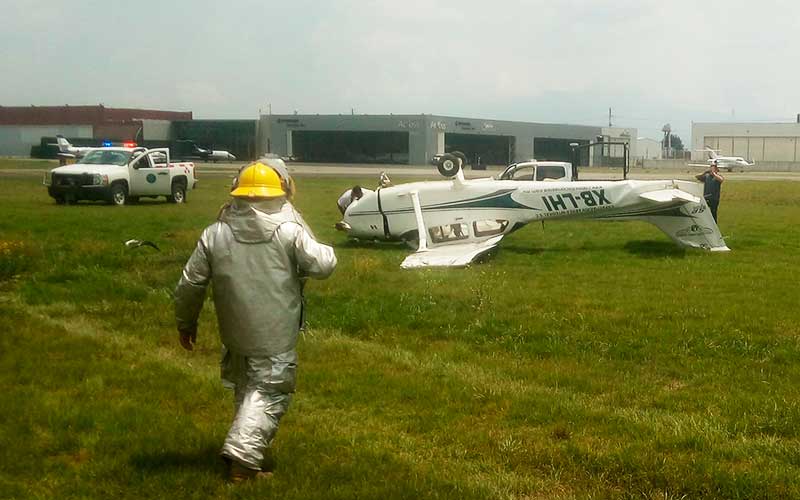 Se despista aeronave de instrucción en el aeropuerto de Toluca