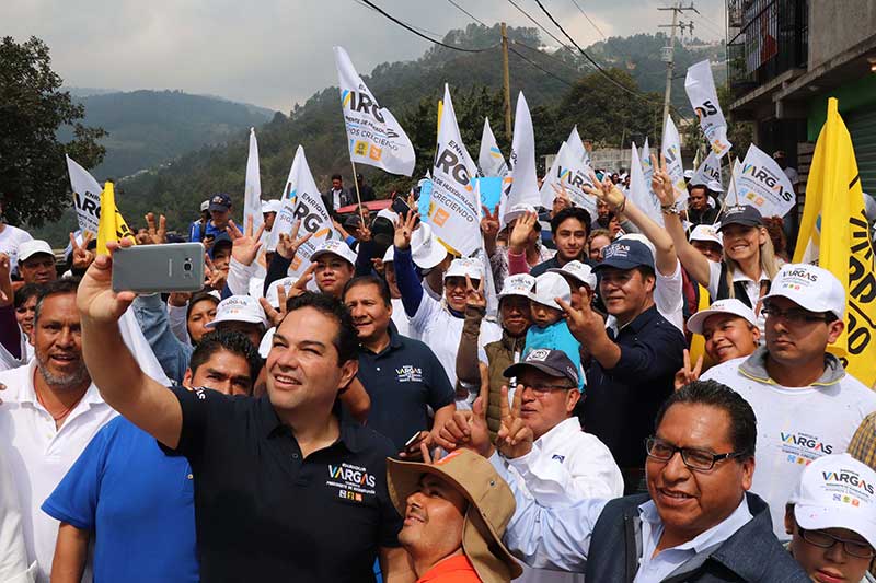 Ganando Enrique Vargas habrá mucha obra en Huixquilucan, reconoce su adversario del PRI
