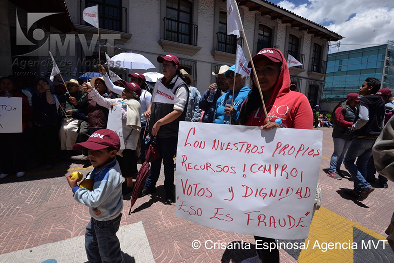 Al verse abajo, morenistas piden nuevo conteo de elecciones en Jiquipilco