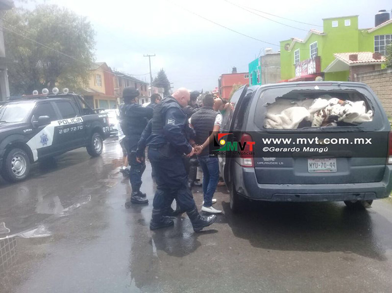 Captura Policía de Ocoyoacac a cuatro hombres luego de persecución