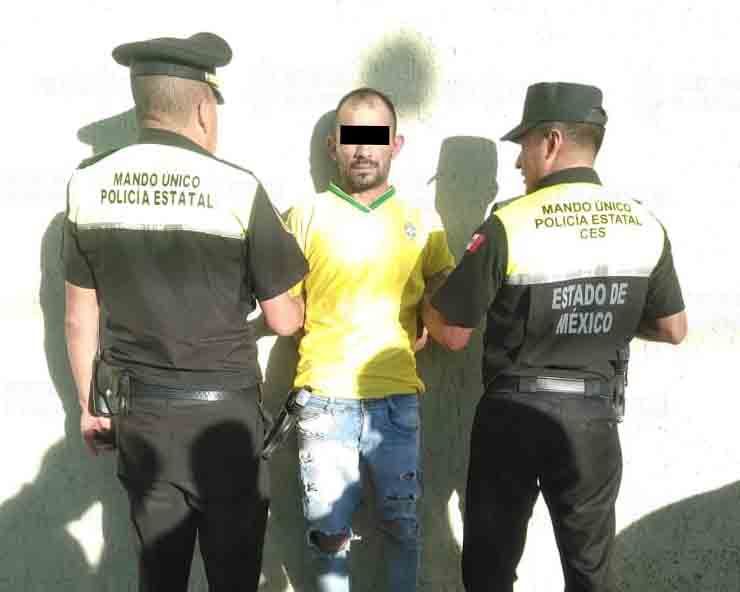 Detienen a presunto asaltante armado en Toluca