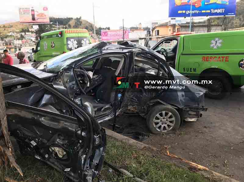 Muere joven tras impacto en la Toluca-Palmillas