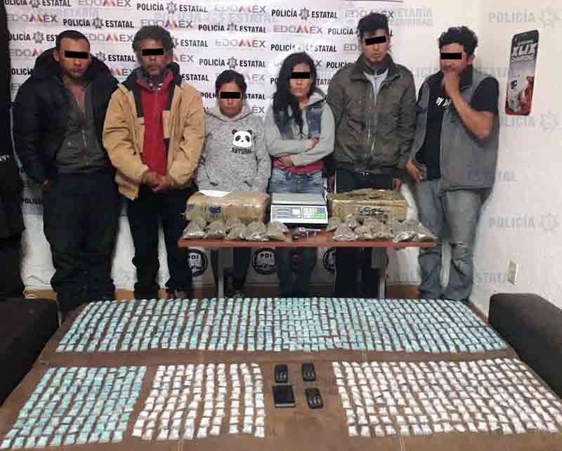 Siete detenidos en Tenería con 11 kg de hierba y 900 dosis de cristal