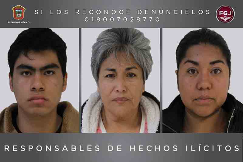Por secuestro en Jiquipilco, dos mujeres y un hombre van 50 años a la cárcel