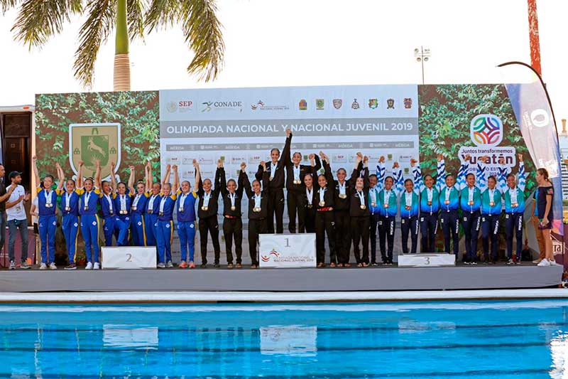 Con "broche de oro" cierra natación artística en Olimpiada Nacional y Juvenil 2019