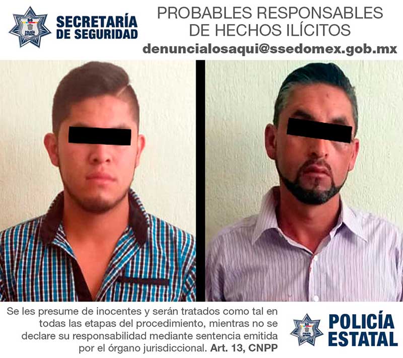 Los detienen con tres pistolas en Santa María Rayón