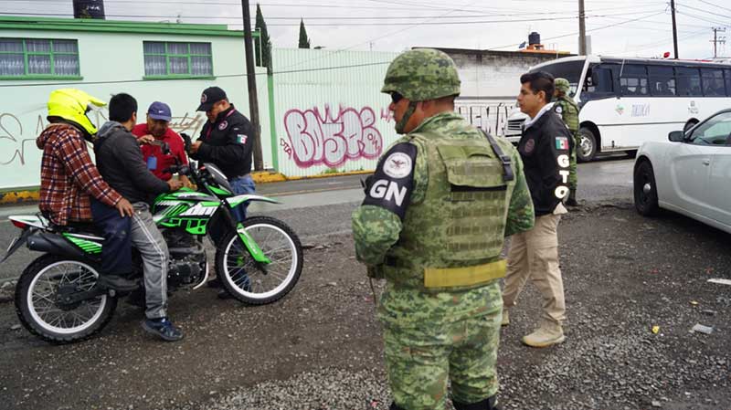 Resultan 42 personas detenidas en operativo realizado ayer en el Valle de Toluca