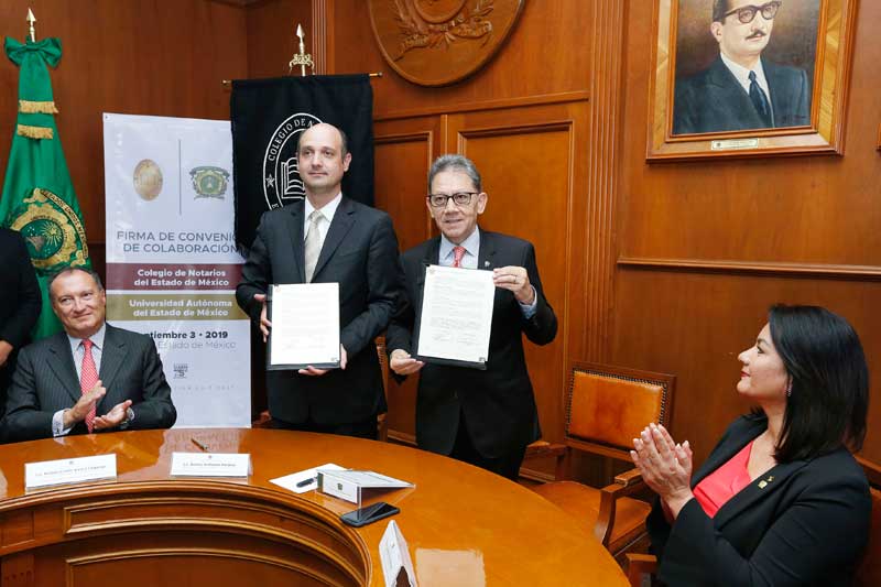 UAEM firma alianza con Colegio de Notarios del Estado de México