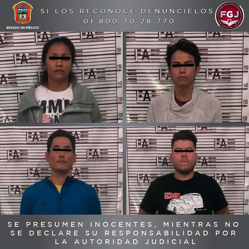 Procesan a cuatro probables narcomenudistas detenidos en Toluca