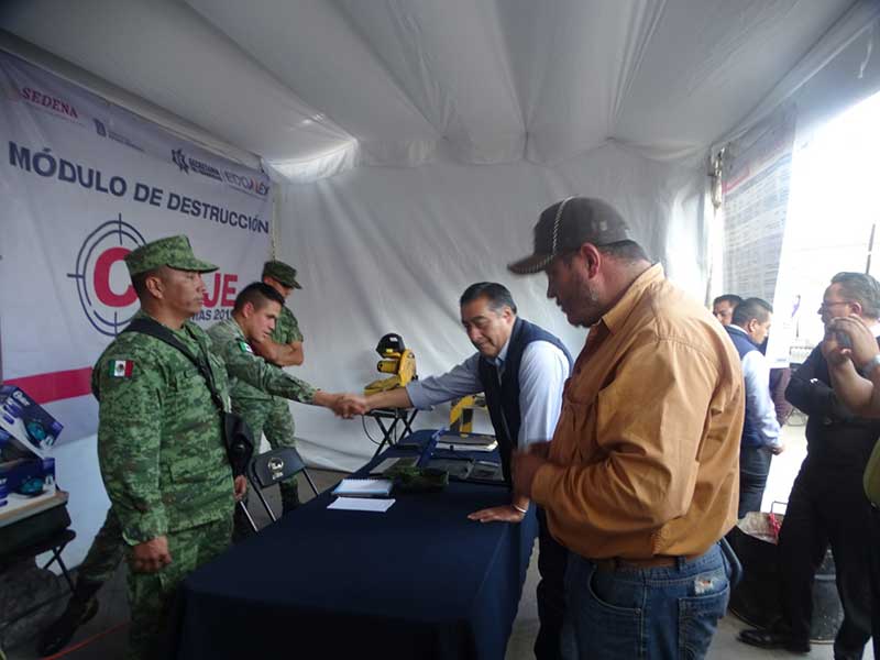 Inicia programa de Canje de Armas de fuego en Almoloya de Juárez