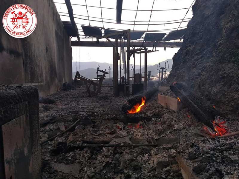 Bombero gravemente lesionado durante incendio del hotel El Santuario en Valle de Bravo