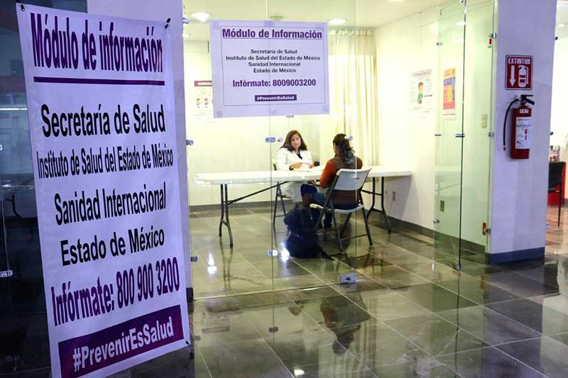 Se aplica vigilancia sanitaria por Coronavirus en Aeropuerto de Toluca